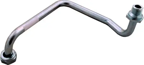 Verrohrung für Gasanschluss, gebogene Form mit Gewindeanschlüssen, made by Wolf. Geeignet für den Einsatz in Heizsystemen wie CGB-20.